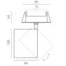 Светильник встраиваемый LIGHTSTAR ALTA BASE A5446RS